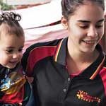 Carer with a toddler at Lulla's
